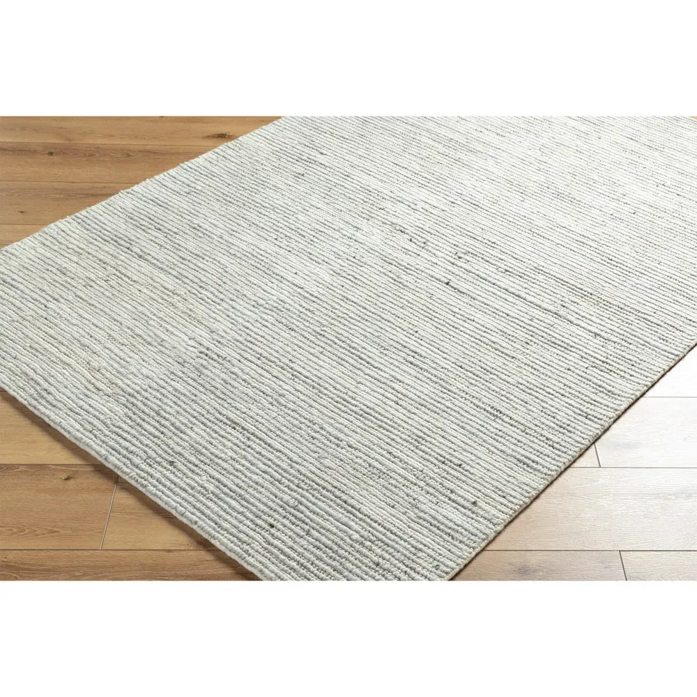 Benny 9x12 Wool Marled Rug - Grey, Wool