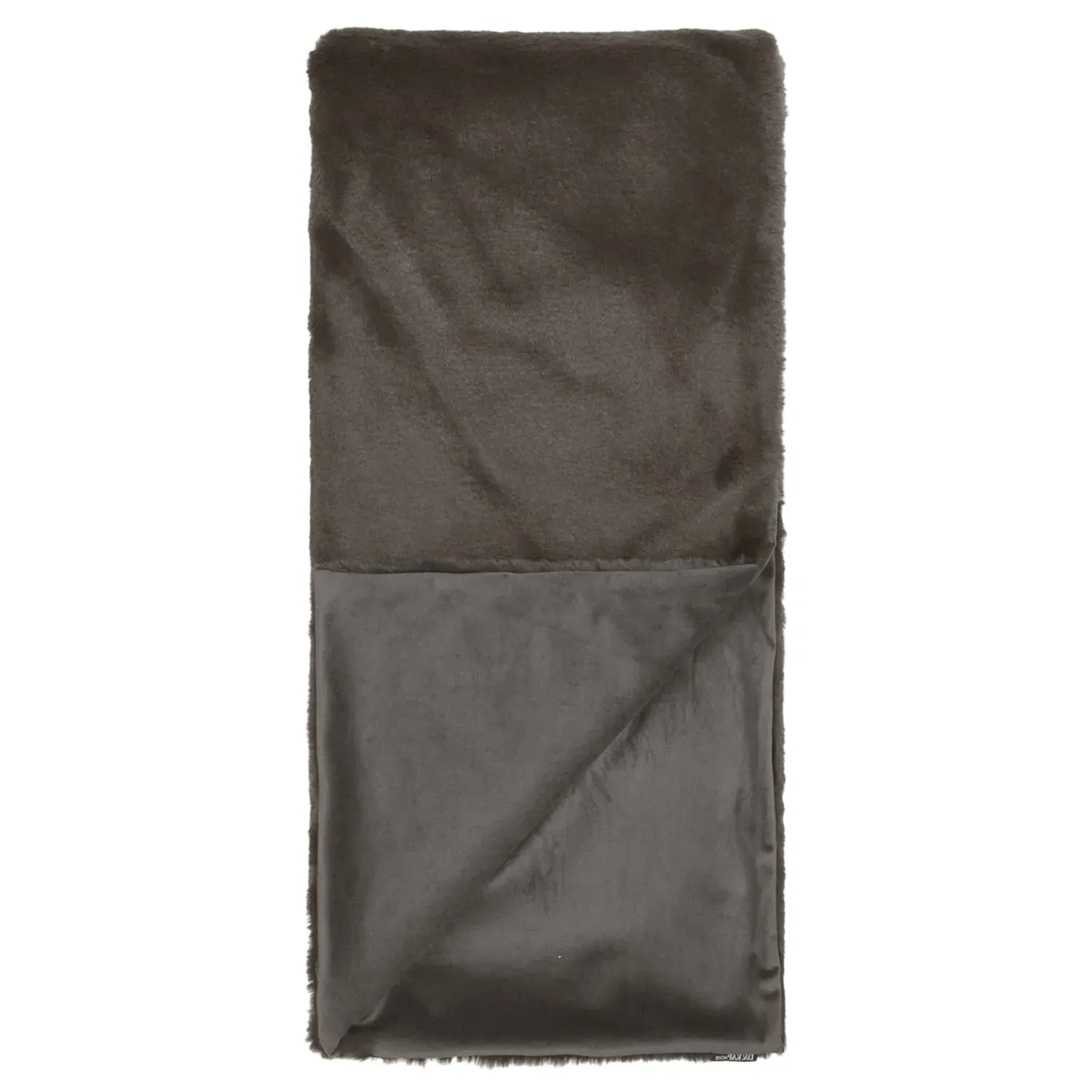 Bentlee Faux Fur Throw Blanket - Brown, Polyester