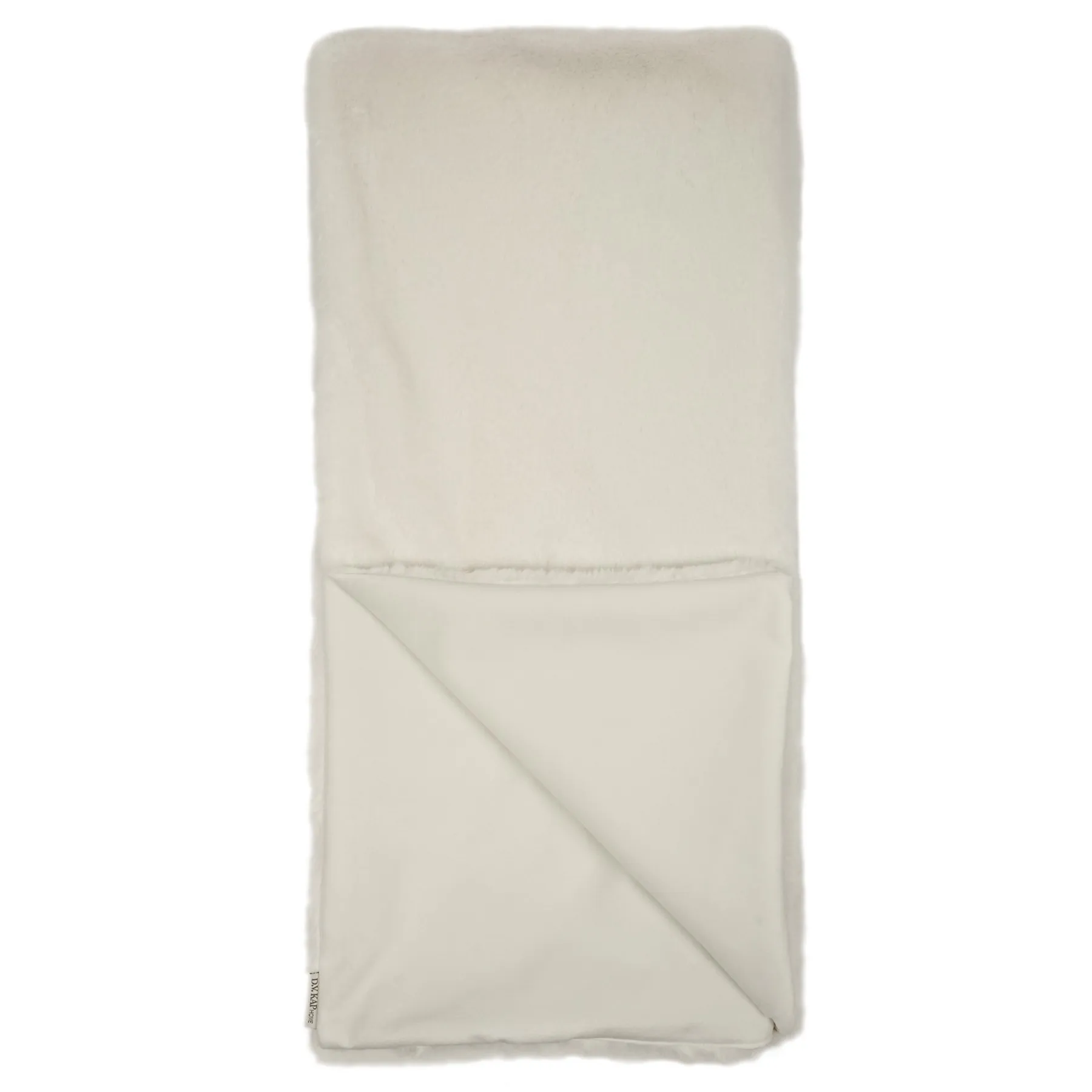 Bentlee Faux Fur Throw Blanket - Cream, Polyester