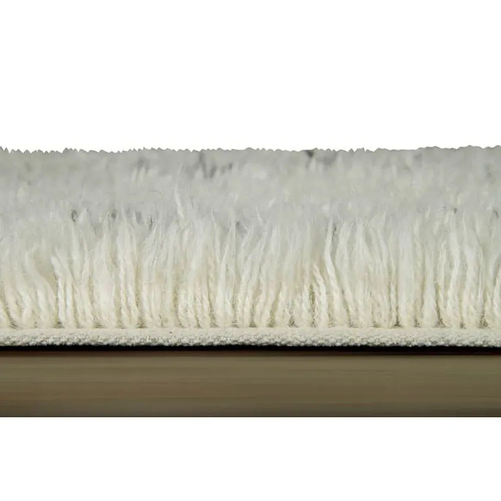 Berber Diamond Shag Washable Rug - White, Wool