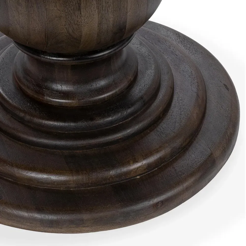 Berlin Round Dining Table - Brown, Mango Wood