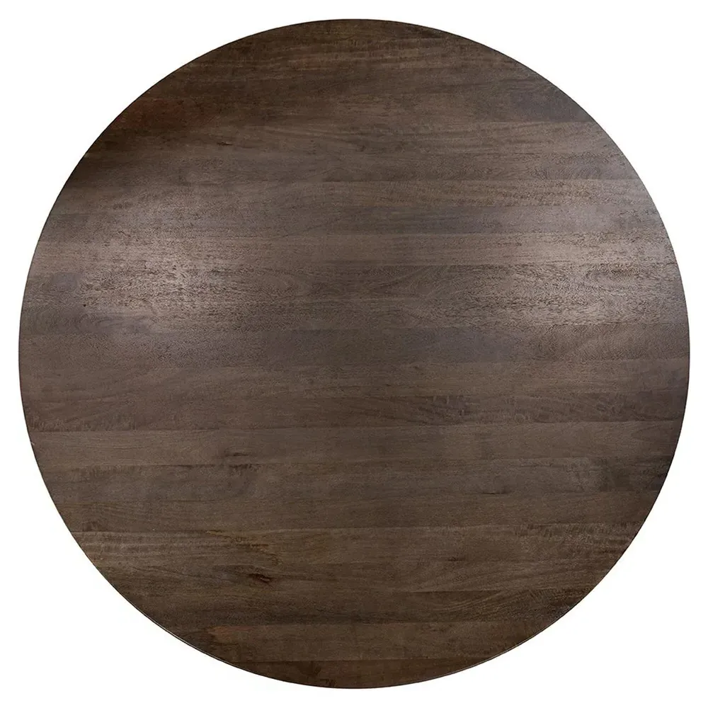 Berlin Round Dining Table - Brown, Mango Wood