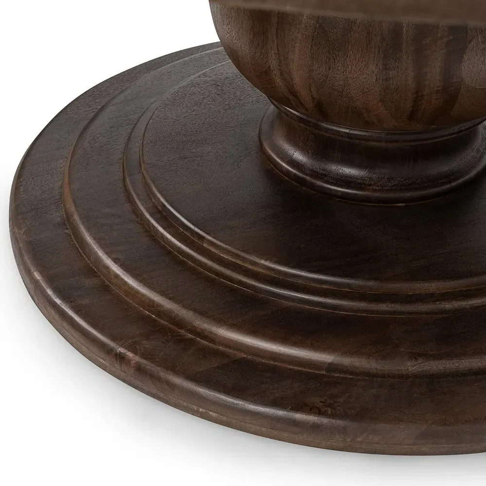Berlin Round Dining Table - Brown, Mango Wood
