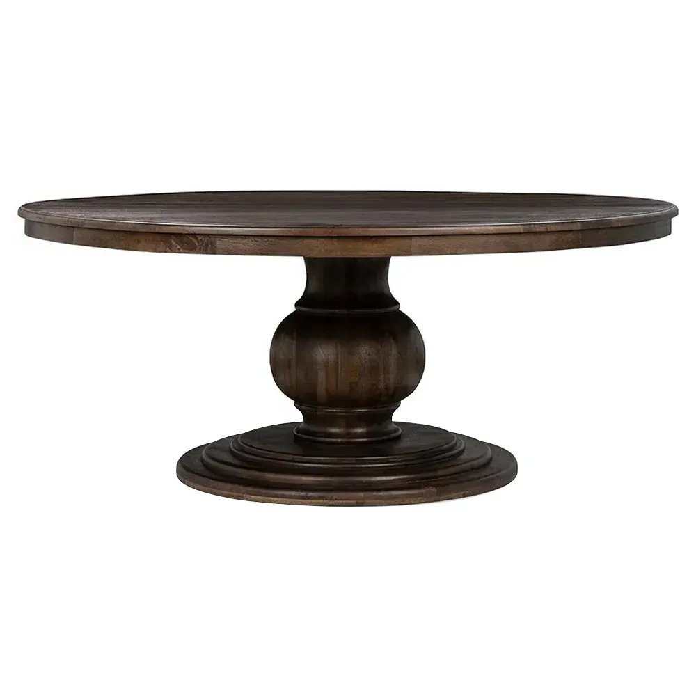 Berlin Round Dining Table - Brown, Mango Wood