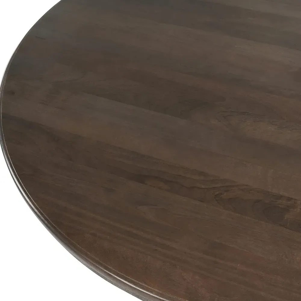 Berlin Round Dining Table - Brown, Mango Wood