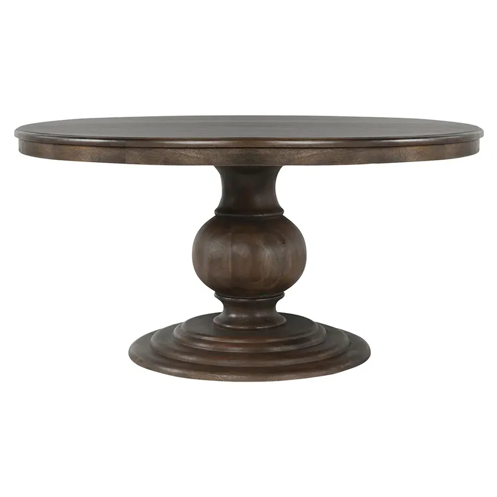 Berlin Round Dining Table - Brown, Mango Wood