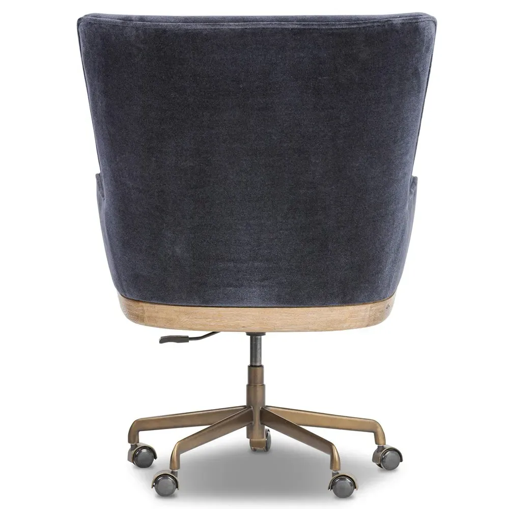 Bernard Desk Chair - Navy Blue, Oak