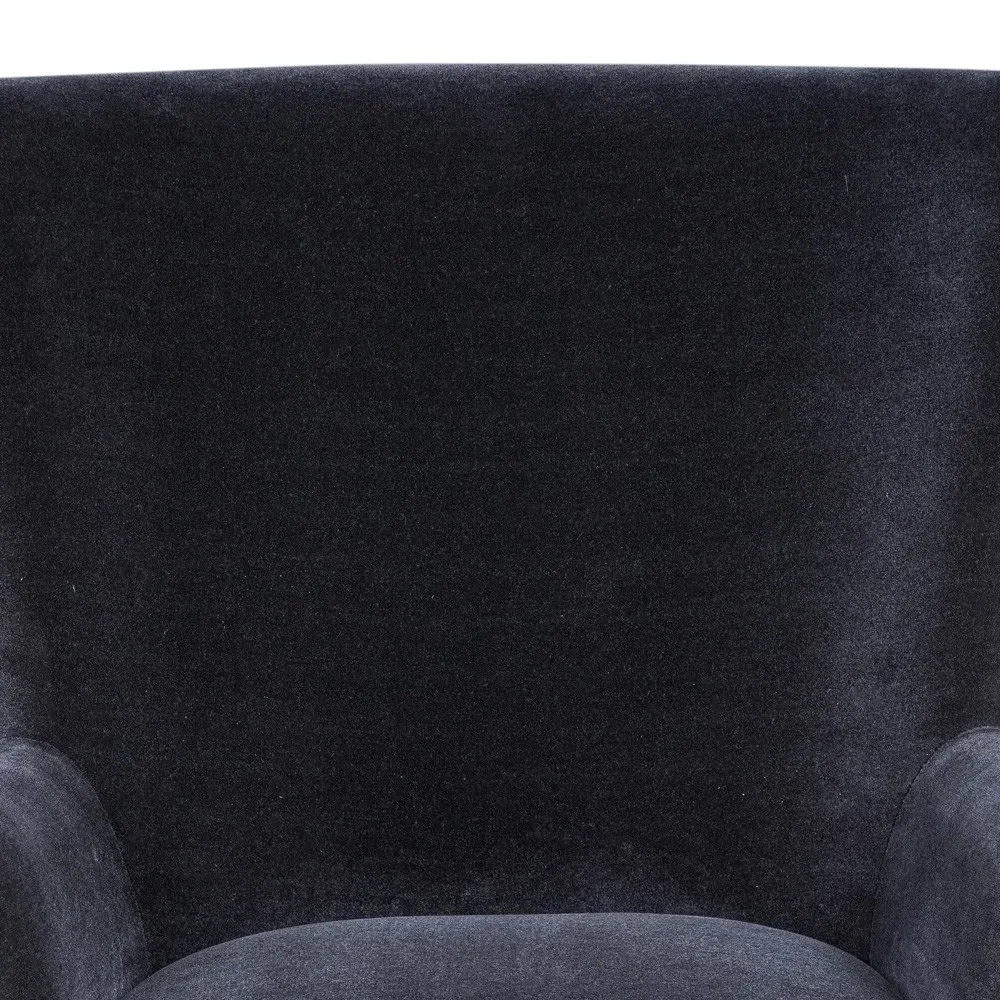 Bernard Desk Chair - Navy Blue, Oak