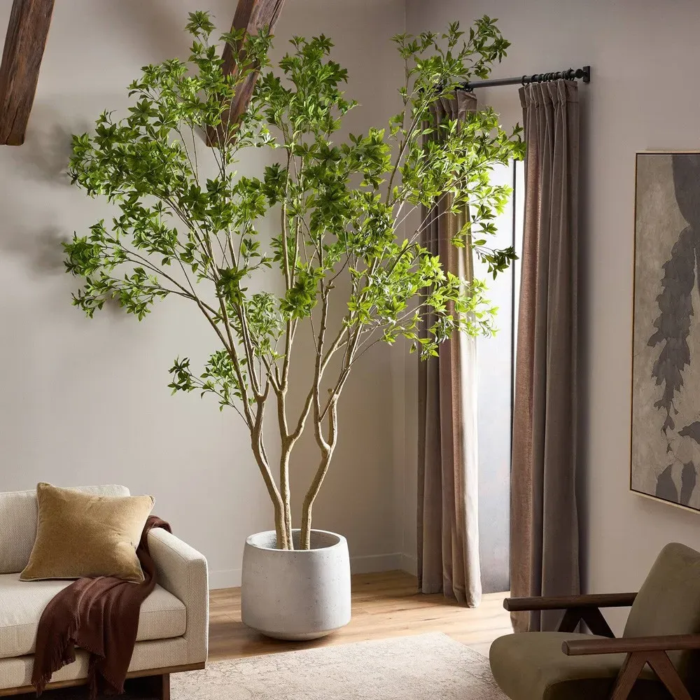 Bernice 9.5' Faux Pieres Potted Tree - Green