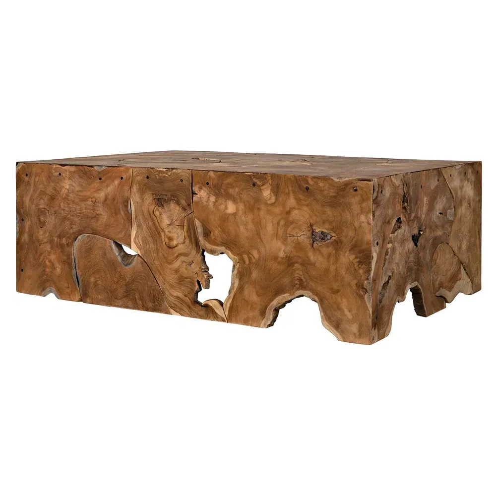 Bert Rectangular Coffee Table - Brown, Teak