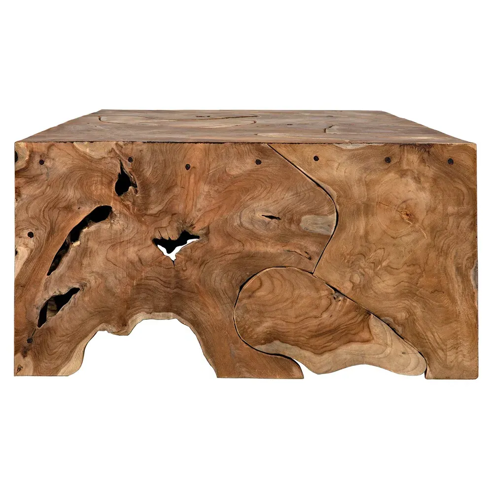 Bert Rectangular Coffee Table - Brown, Teak