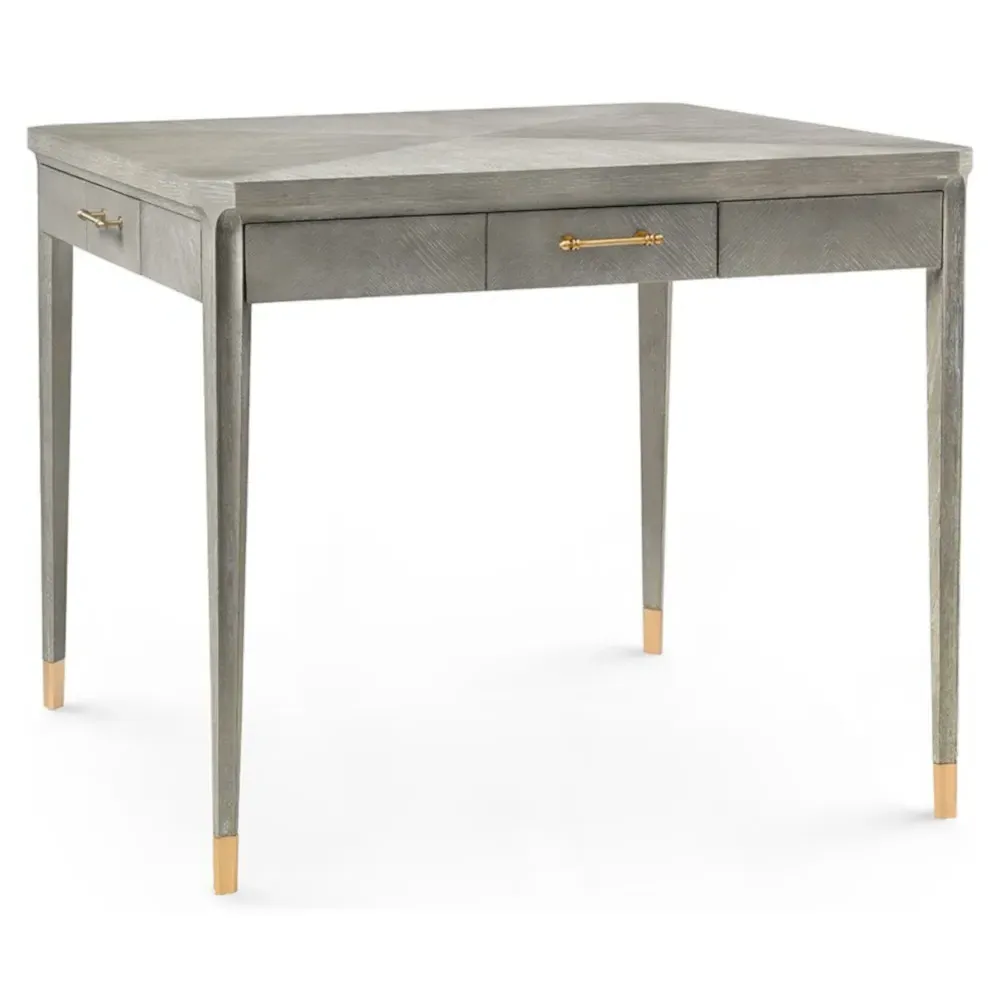 Bertram Game Table with Storage - Grey, Oak