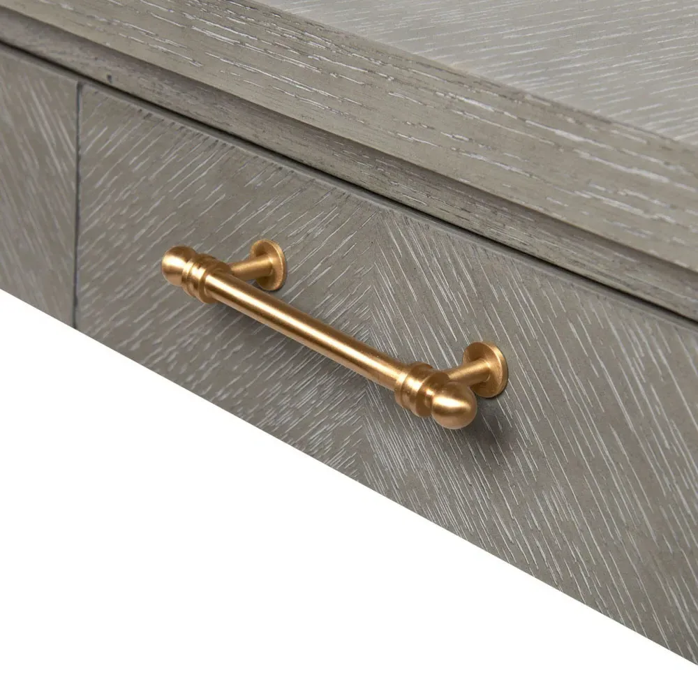 Bertram Game Table with Storage - Grey, Oak