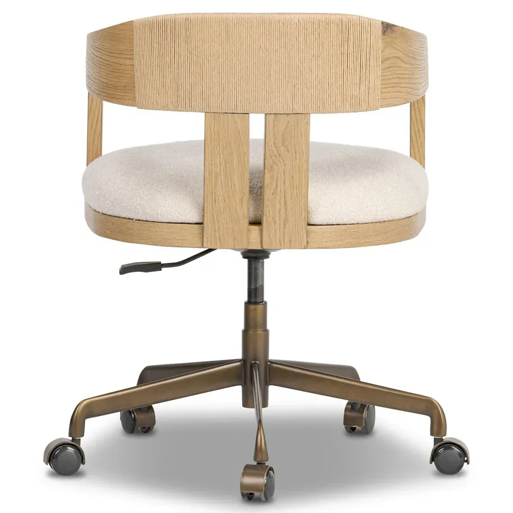 Bertrand Desk Chair - Cream, Oak