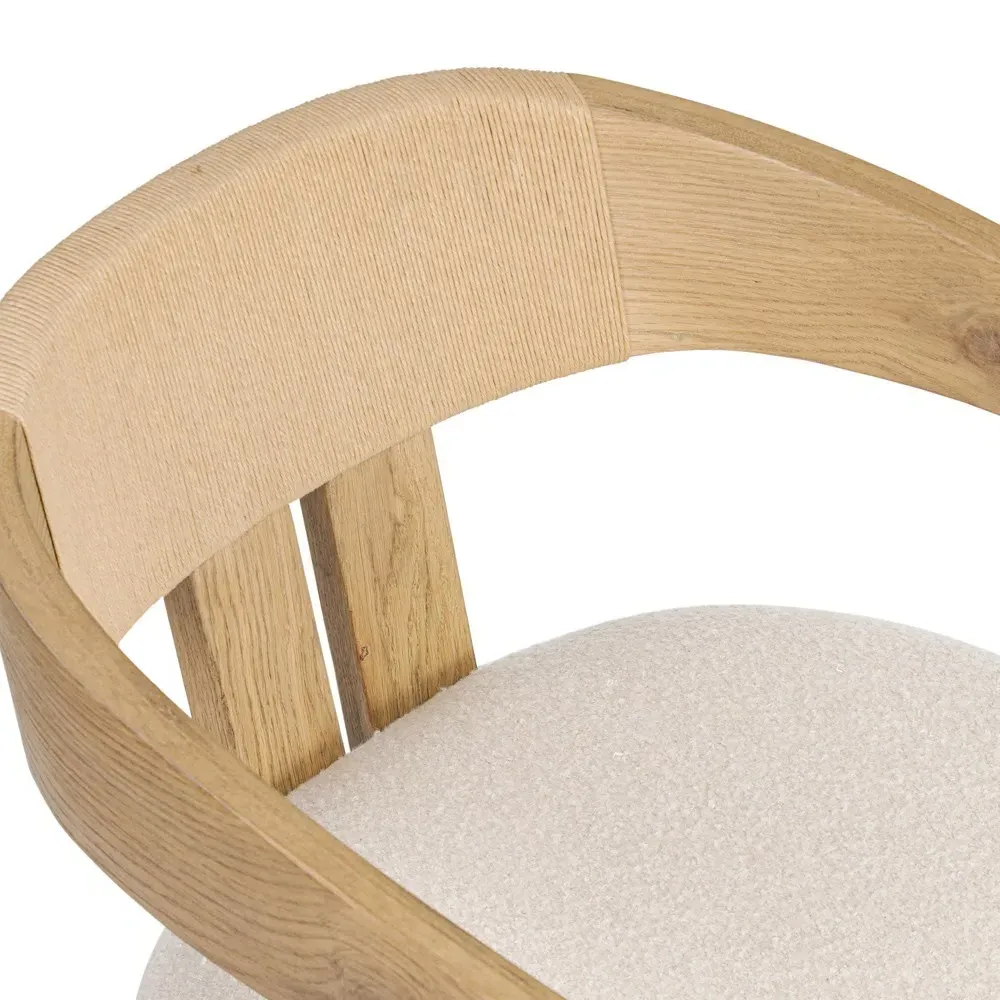 Bertrand Desk Chair - Cream, Oak