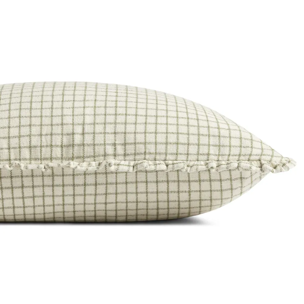 Beryn Lumbar Decorative Pillow - Cream, Cotton