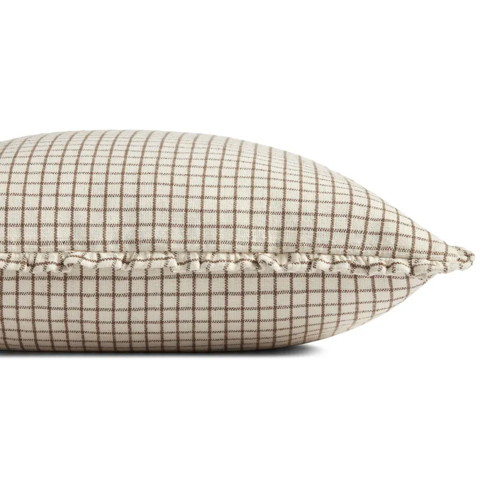 Beryn Square Decorative Pillow - Cream, Cotton
