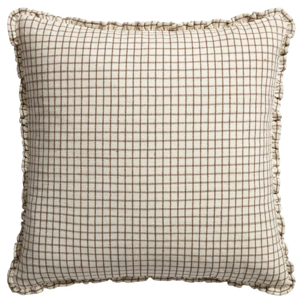 Beryn Square Decorative Pillow - Cream, Cotton