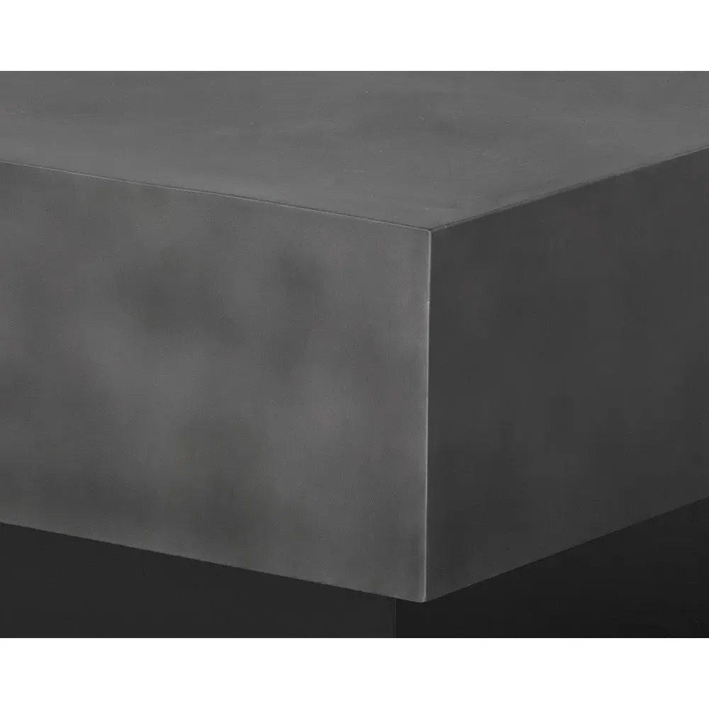 Bessie Rectangular Coffee Table - Grey, Steel