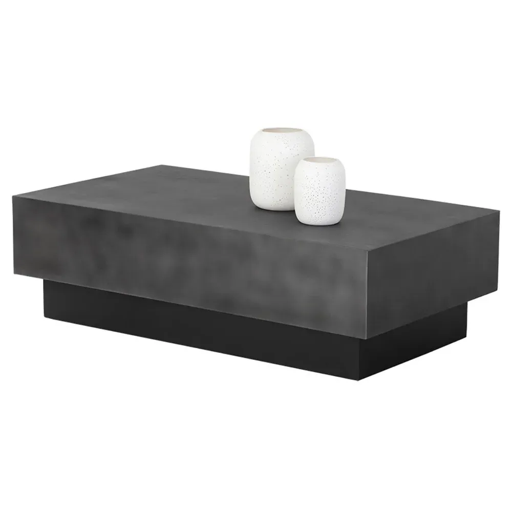 Bessie Rectangular Coffee Table - Grey, Steel