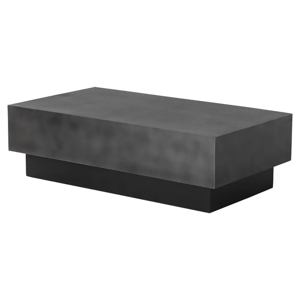 Bessie Rectangular Coffee Table - Grey, Steel