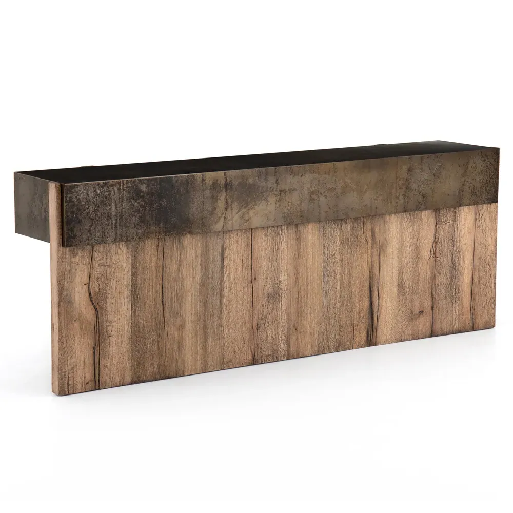 Beth Rectangular Console Table - Black, Oak