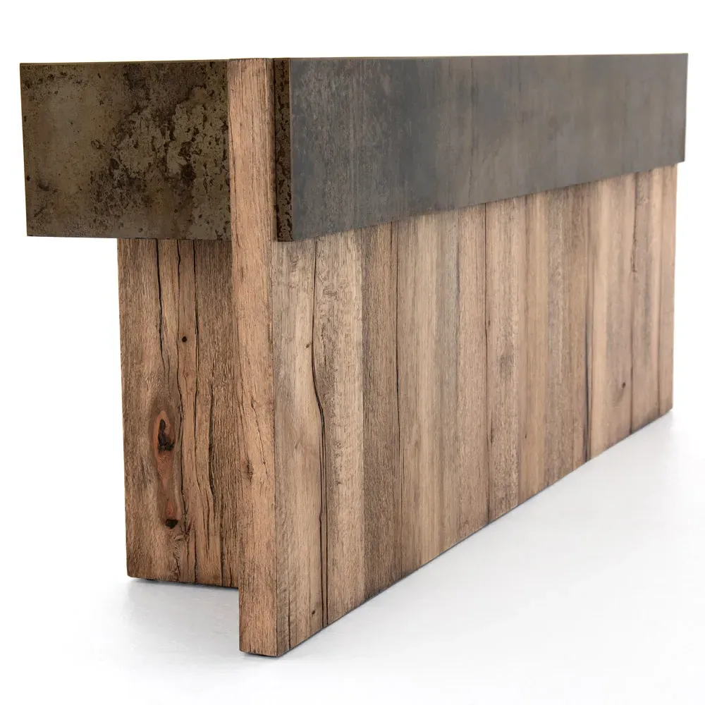 Beth Rectangular Console Table - Black, Oak