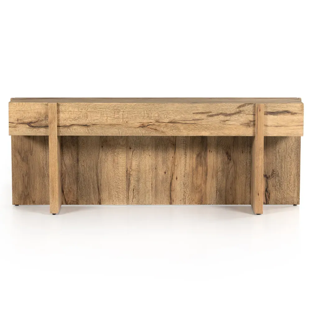 Beth Rectangular Console Table - Brown, Oak