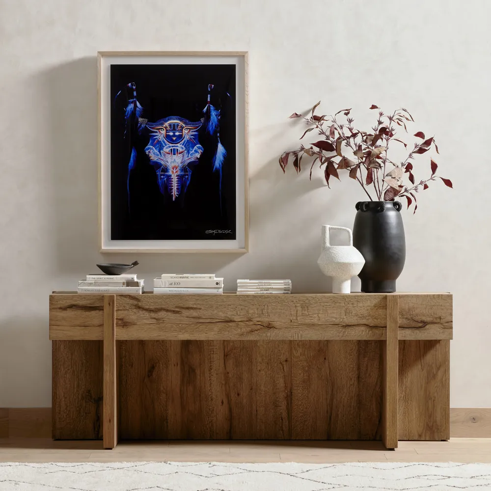 Beth Rectangular Console Table - Brown, Oak