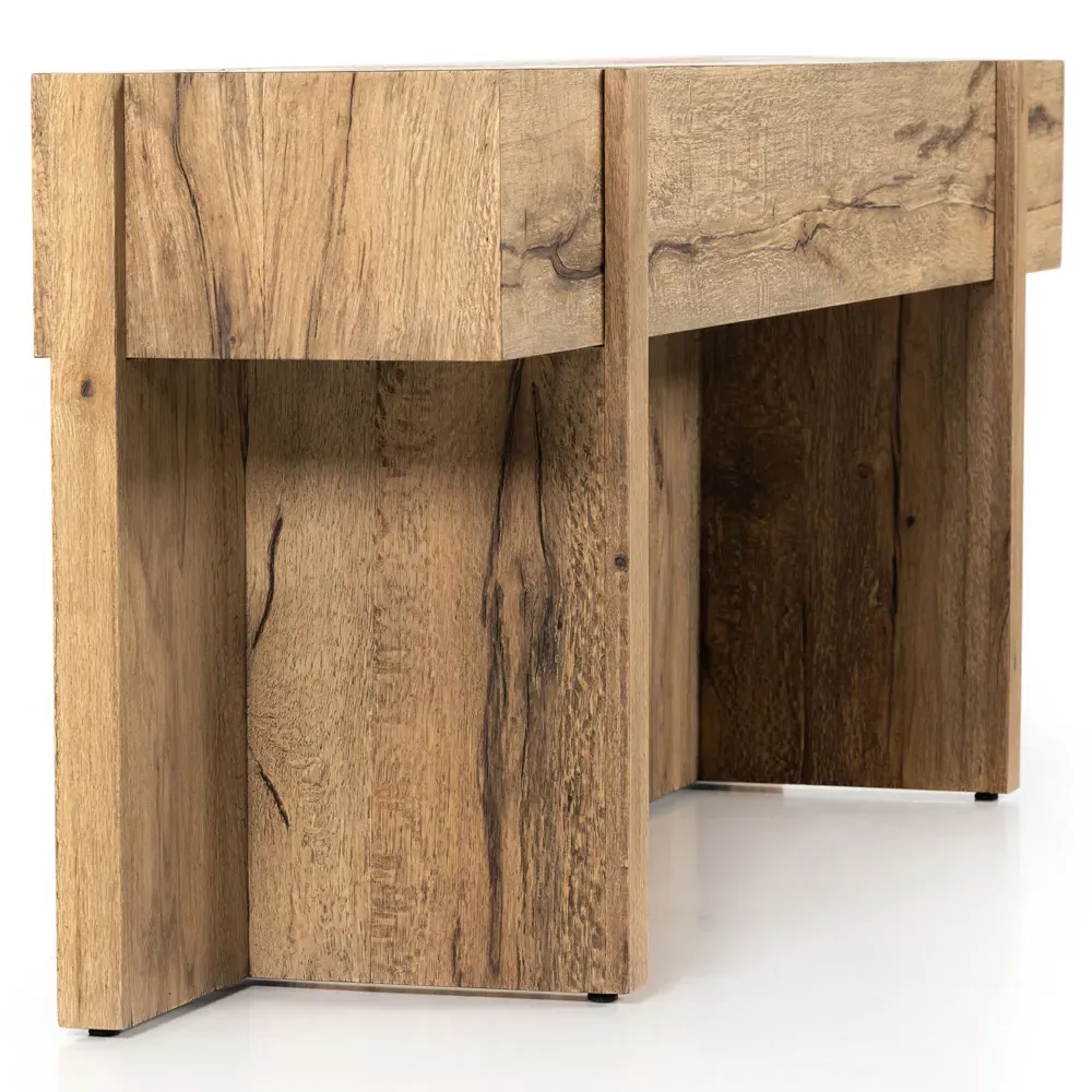 Beth Rectangular Console Table - Brown, Oak