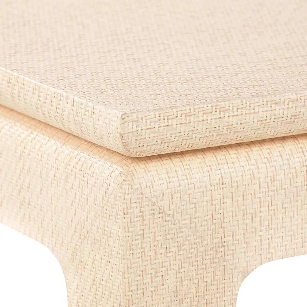 Bethany Rectangular Coffee Table - Natural Twill, Grasscloth