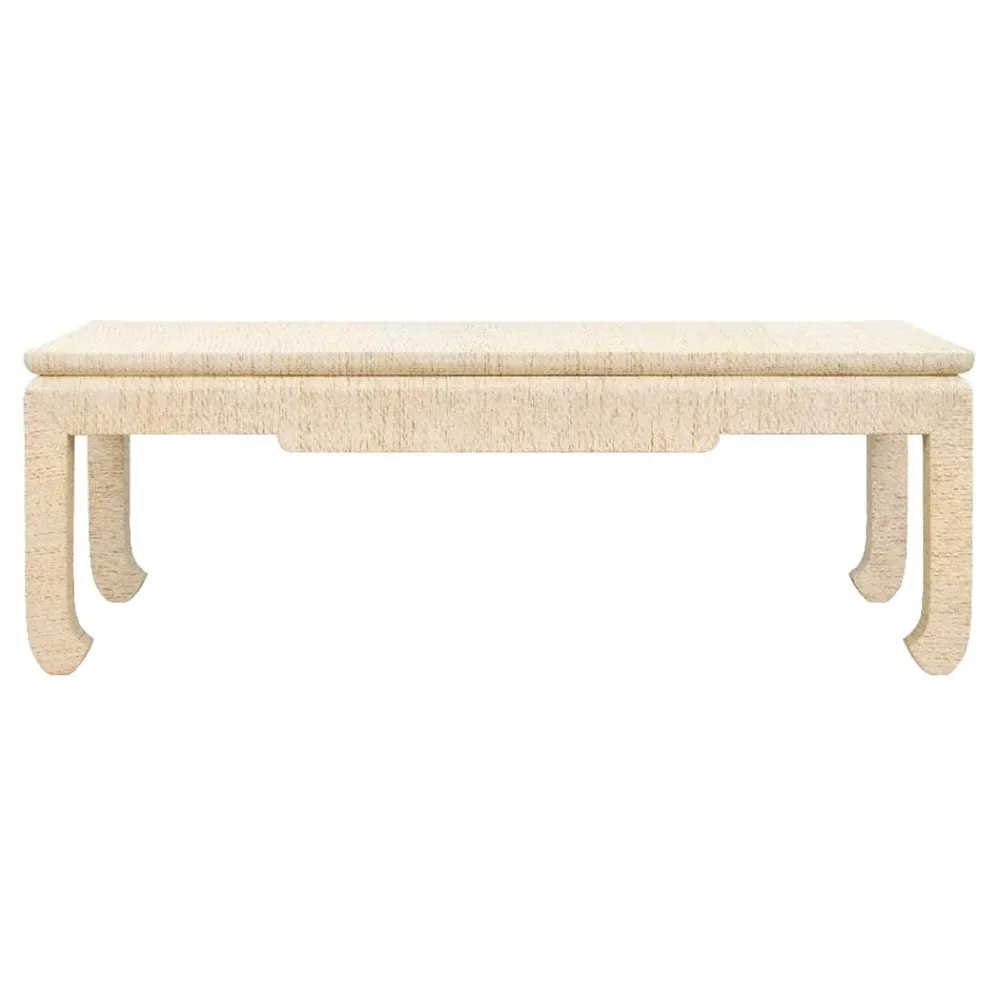 Bethany Rectangular Coffee Table - Natural Twill, Grasscloth image