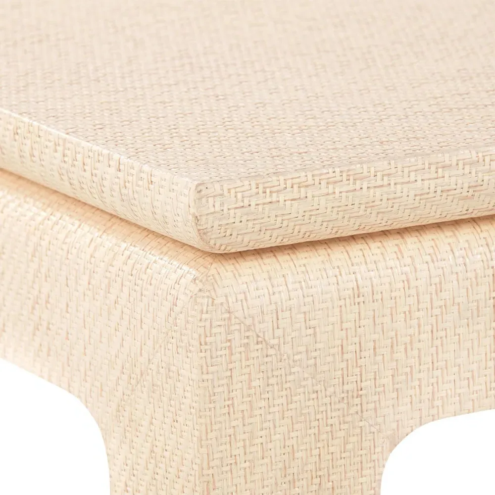Bethany Square Coffee Table - Natural Twill, Grasscloth