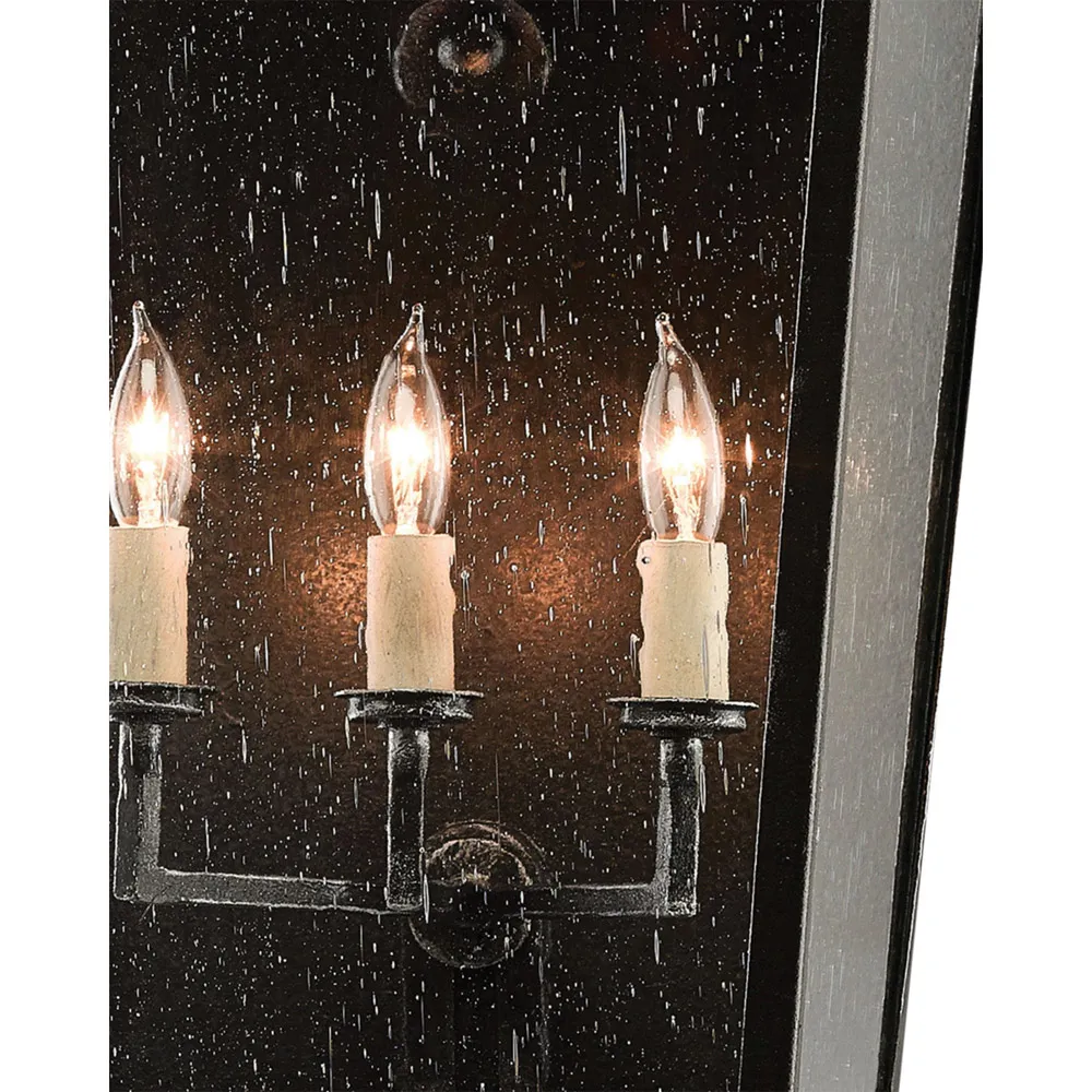 Bethara Large Outdoor Wall Sconce - Black, Iron