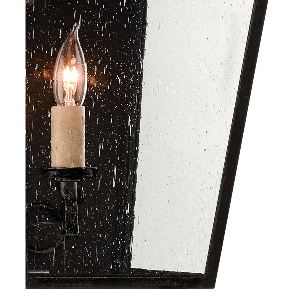 Bethara Small Outdoor Wall Sconce - Black, Iron