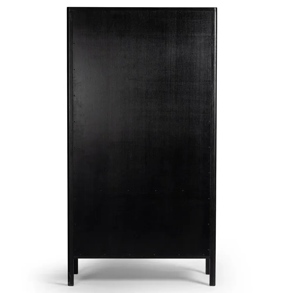 Betsy Display Case with Drawer - Black, Oak