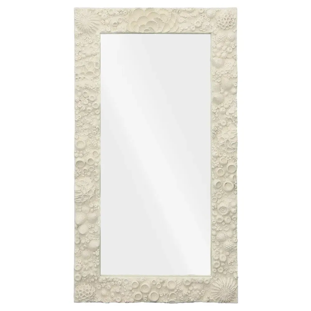 Betsy Large Wall Mounted Mirror - Off White, Resin