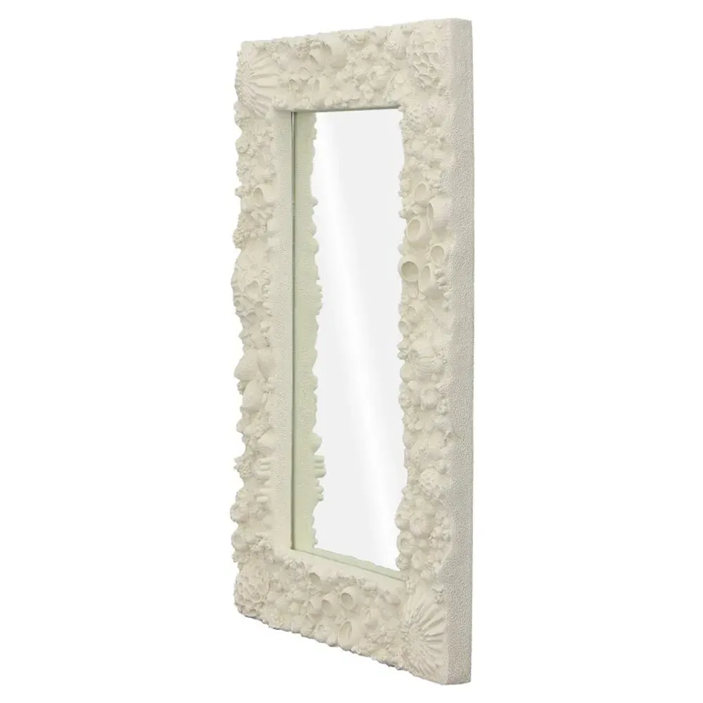 Betsy Small Wall Mounted Mirror - Off White, Resin