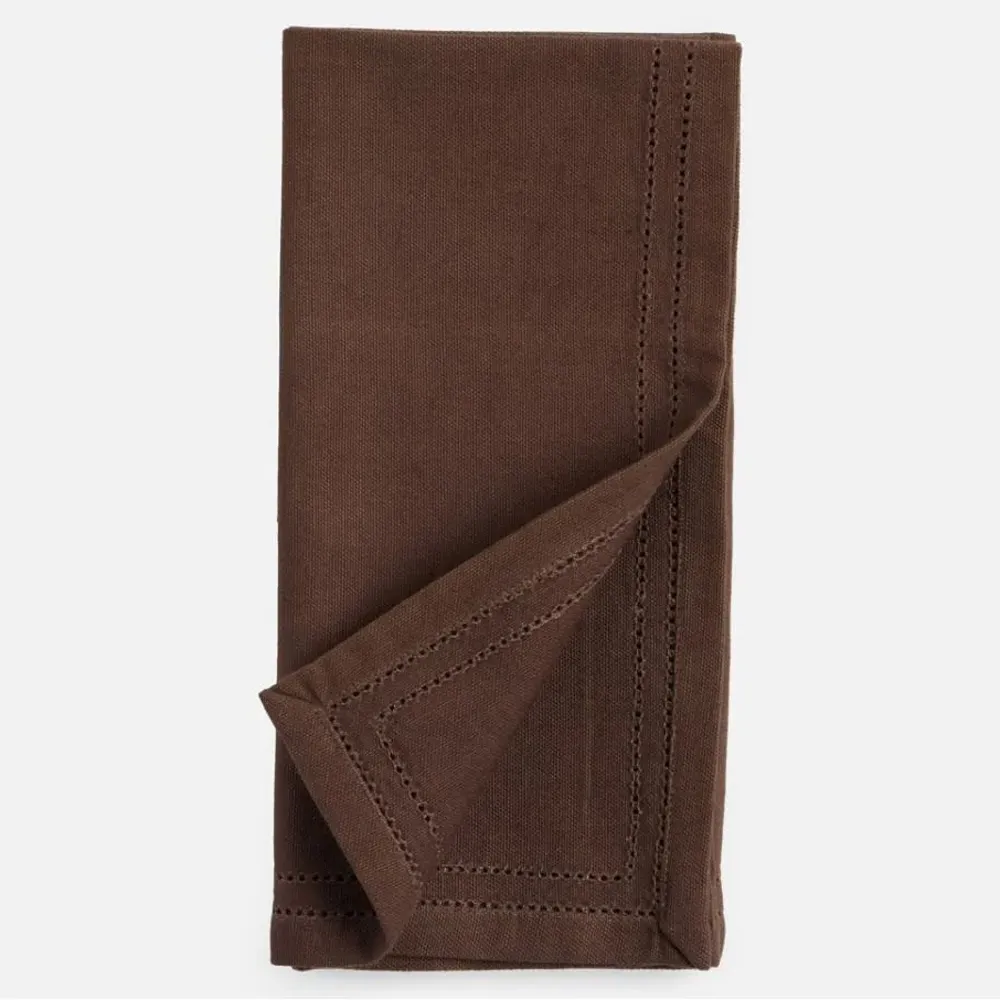 Betty Cotton Napkin Set of 4 - Espresso