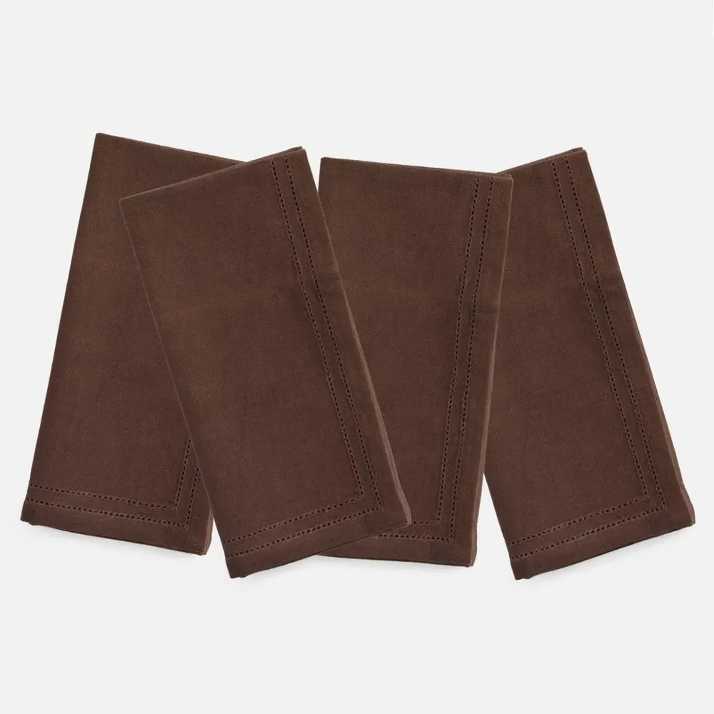 Betty Cotton Napkin Set of 4 - Espresso