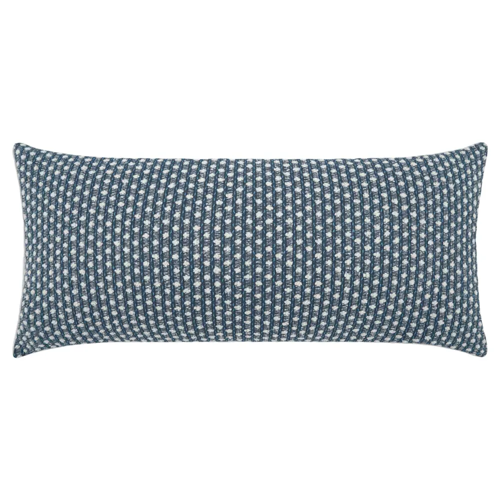 Bianca Dot Patterned Lumbar Pillow - Blue, Polyester image