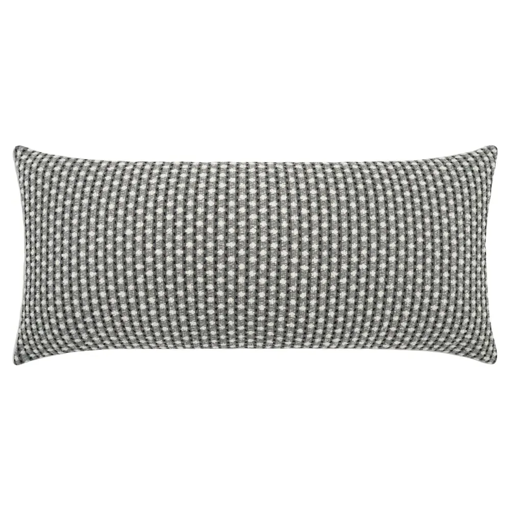 Bianca Dot Patterned Lumbar Pillow - Grey, Polyester