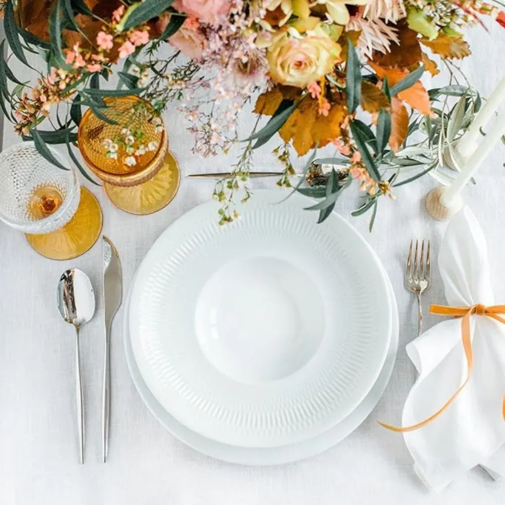 Bicos Glass Water Goblet Set of 4 - Amber