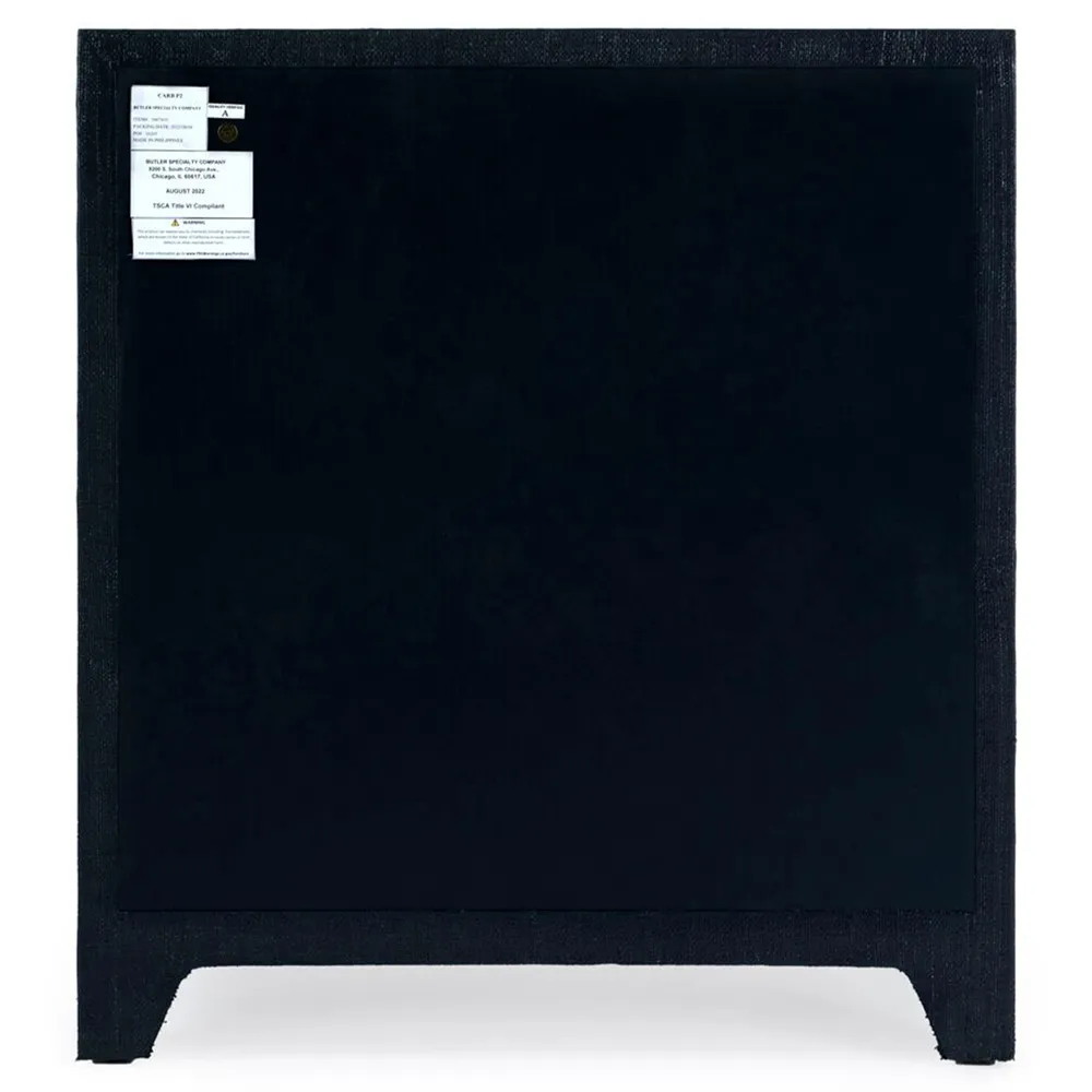 Bien Raffia Chest Nightstand - Navy Blue