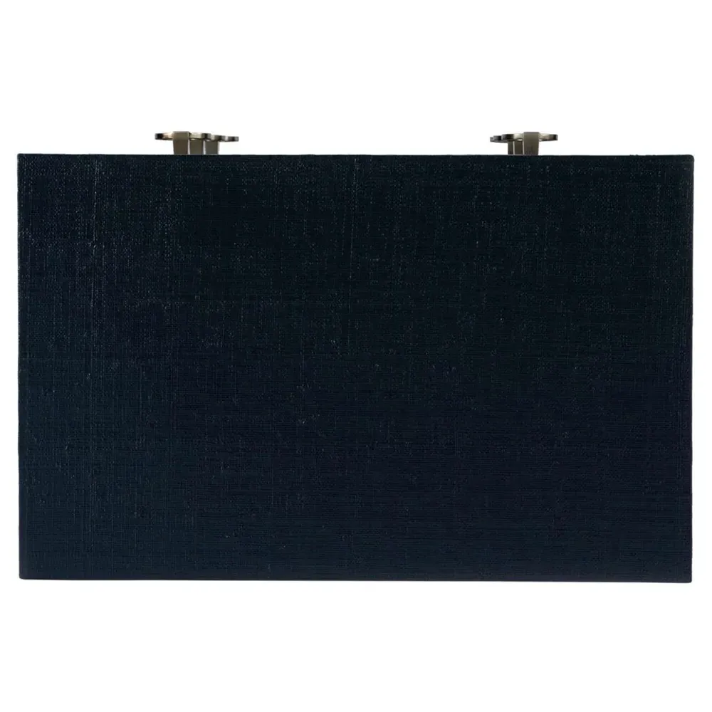 Bien Raffia Chest Nightstand - Navy Blue