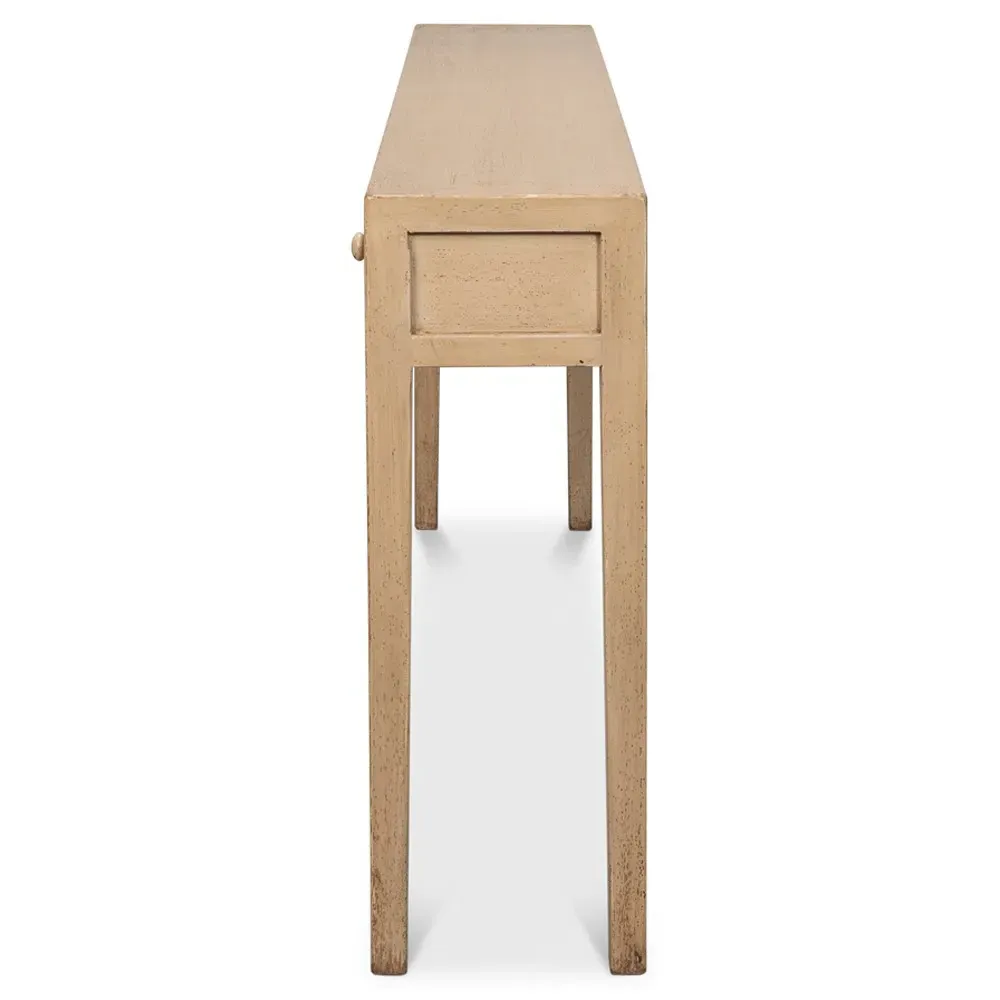 Billie Rectangular Console Table - Brown, Pine Wood