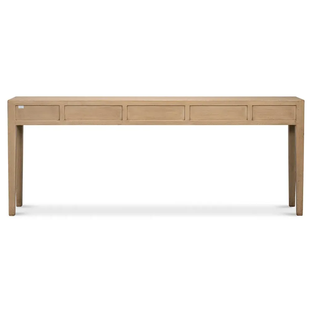 Billie Rectangular Console Table - Brown, Pine Wood