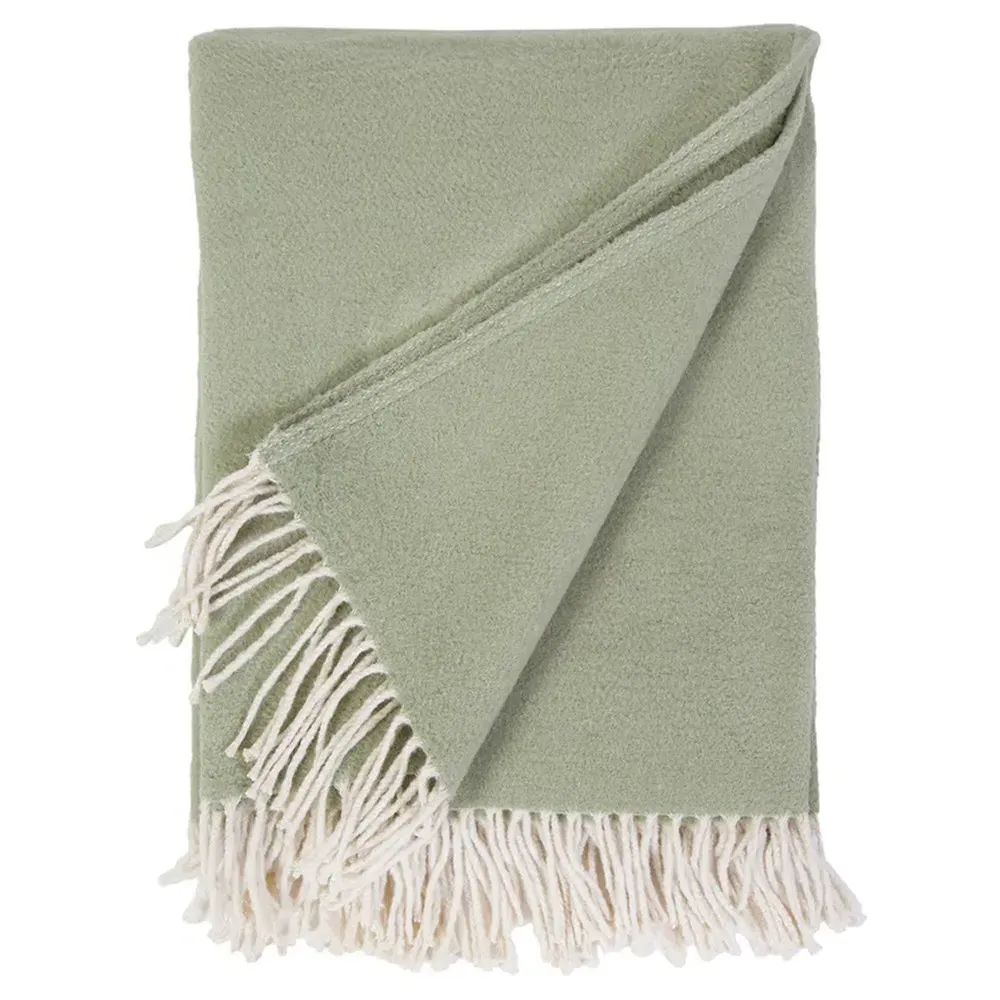 Billie Throw Blanket - Sage, Cotton image