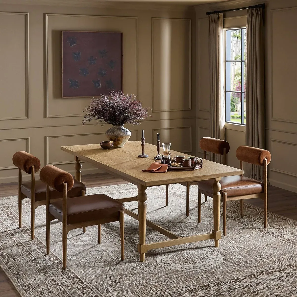 Blaine Oval Extendable Dining Table - Brown, Oak