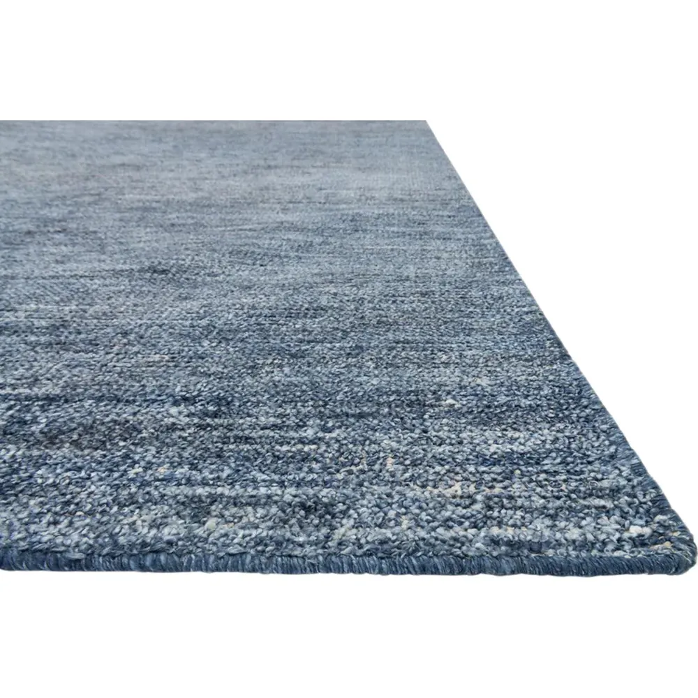 Blair Hand Knotted Rug - Denim, Bamboo Silk